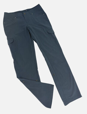 KUHL Freeflex Cargo Pants Women 10 Roll Up Hiking Outdoor Blue Capri Gorpcore